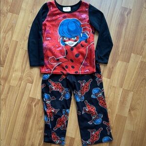 Kids Pajamas - Red and Black - miraculous - 6y